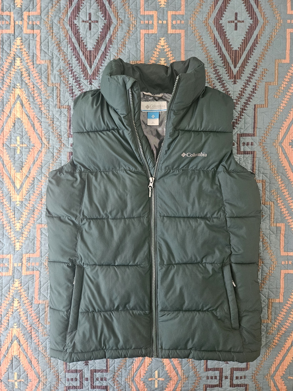 Columbia Kids' Dark Green Puffer Vest With Omni Heat
